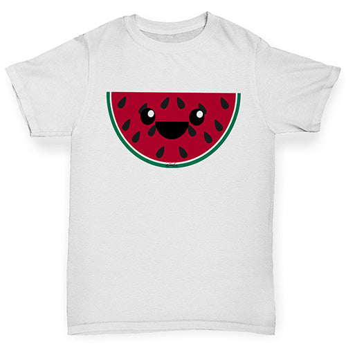 Happy Cartoon Watermelon Girl's T-Shirt 