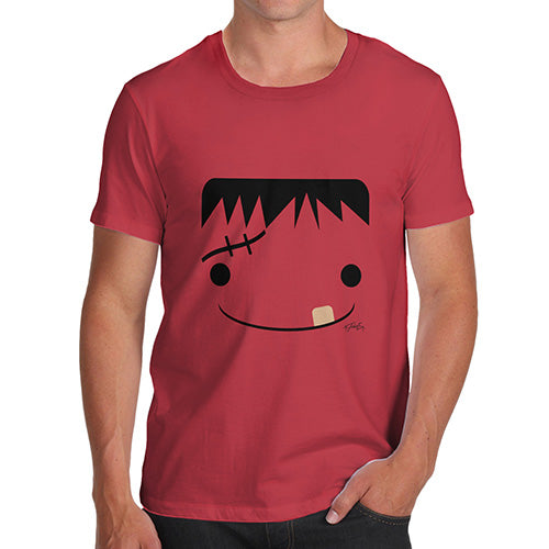 Mens Humor Novelty Graphic Sarcasm Funny T Shirt Frankenstein's Monster Face Men's T-Shirt Large Red
