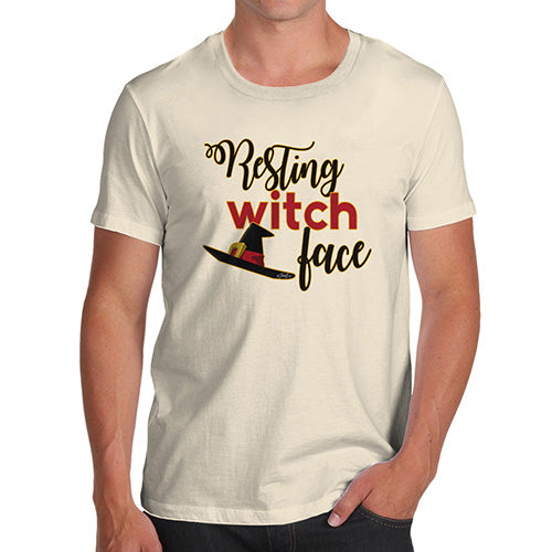 Funny T Shirts For Men Resting Witch Face Men's T-Shirt Medium Natural