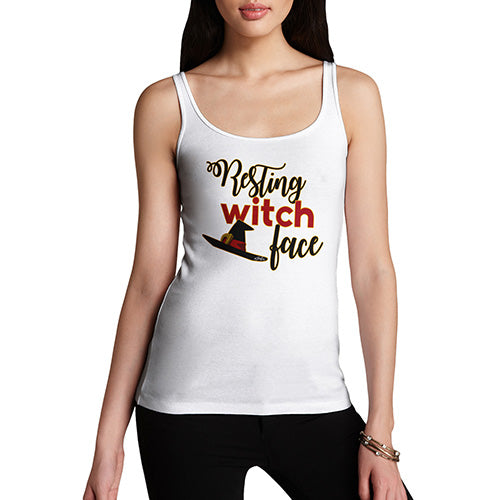 Funny Tank Tops For Women Resting Witch Face Women's Tank Top Medium White