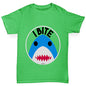 I Bite Shark Girl's T-Shirt 