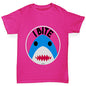 I Bite Shark Girl's T-Shirt 