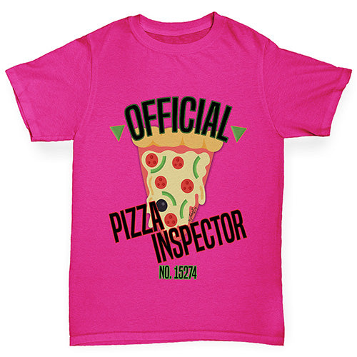 Official Pizza Inspector Girl's T-Shirt 