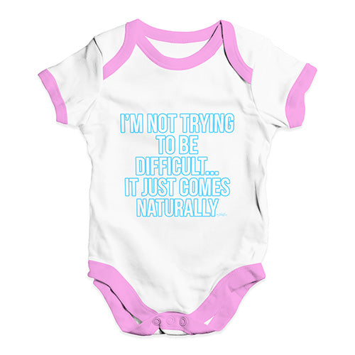 I'm Not Trying To Be Difficult Baby Unisex Baby Grow Bodysuit