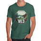 Novelty Tshirts Men Born To Be Wild Men's T-Shirt Medium Bottle Green