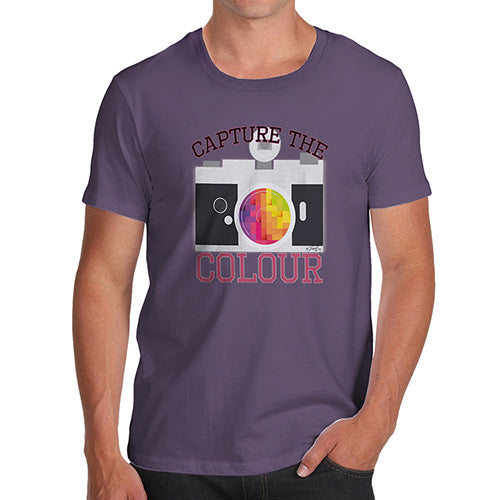 Novelty Tshirts Men Capture The Colour Men's T-Shirt Small Plum