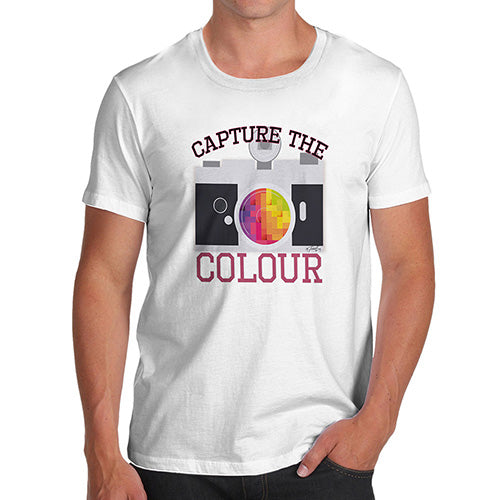 Funny T-Shirts For Men Capture The Colour Men's T-Shirt Small White
