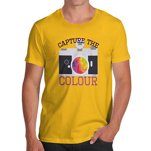 Funny Mens T Shirts Capture The Colour Men's T-Shirt Medium Yellow
