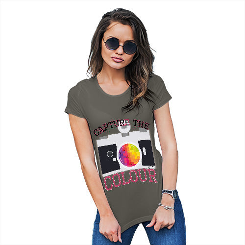 Funny Gifts For Women Capture The Colour Women's T-Shirt Small Khaki
