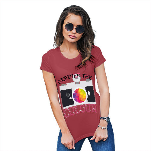 Womens Novelty T Shirt Capture The Colour Women's T-Shirt Large Red