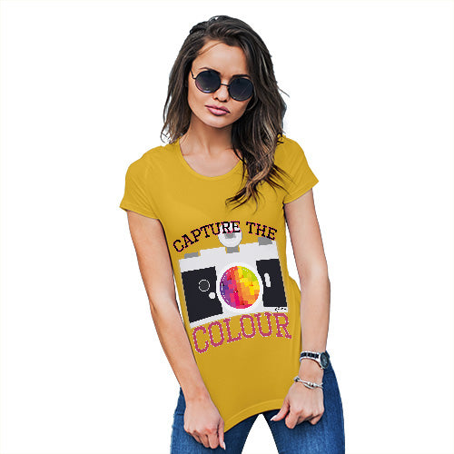 Funny T Shirts For Mum Capture The Colour Women's T-Shirt Small Yellow