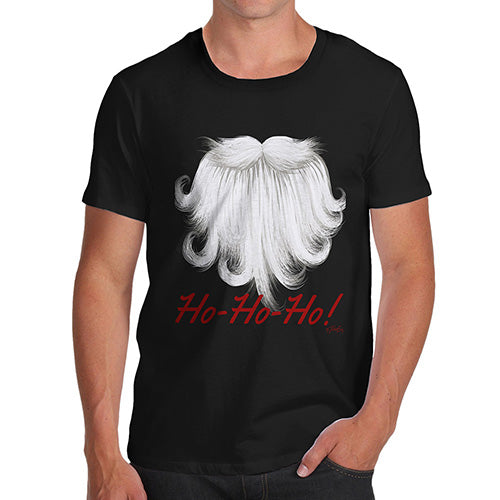 Funny T-Shirts For Men Sarcasm Ho-Ho-Ho Beard Men's T-Shirt Small Black