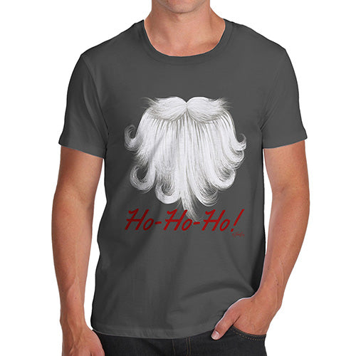 Funny Gifts For Men Ho-Ho-Ho Beard Men's T-Shirt Small Dark Grey