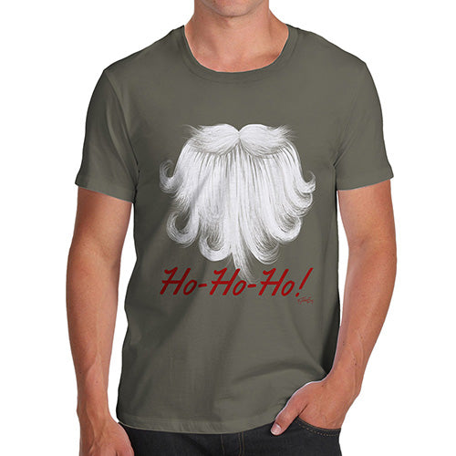Funny Gifts For Men Ho-Ho-Ho Beard Men's T-Shirt X-Large Khaki