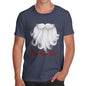 Novelty Tshirts Men Funny Ho-Ho-Ho Beard Men's T-Shirt Large Navy