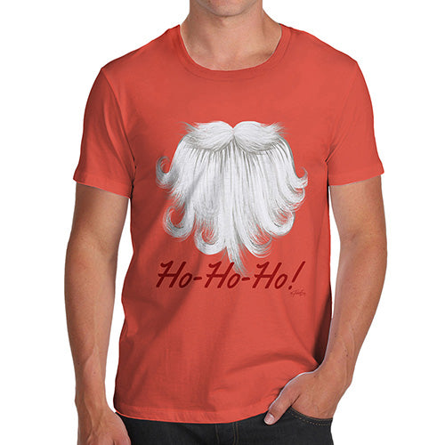 Mens Humor Novelty Graphic Sarcasm Funny T Shirt Ho-Ho-Ho Beard Men's T-Shirt X-Large Orange