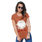 Womens Humor Novelty Graphic Funny T Shirt Ho-Ho-Ho Beard Women's T-Shirt Large Orange