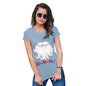 Funny Tshirts For Women Ho-Ho-Ho Beard Women's T-Shirt Small Sky Blue