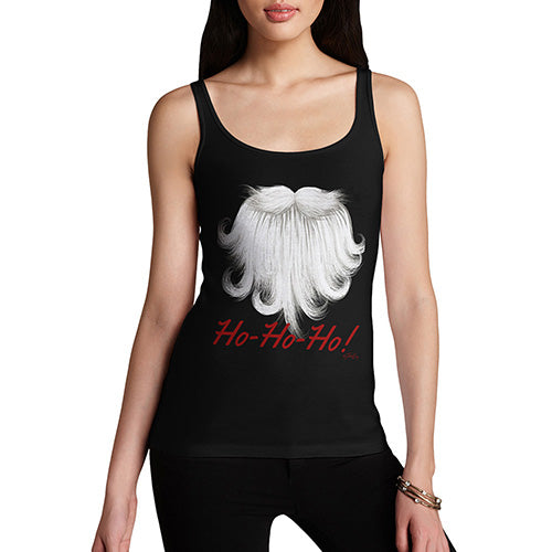 Funny Tank Tops For Women Ho-Ho-Ho Beard Women's Tank Top X-Large Black