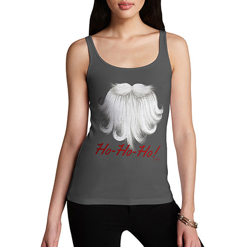 Womens Novelty Tank Top Ho-Ho-Ho Beard Women's Tank Top Small Dark Grey