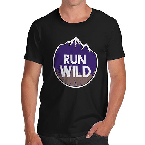 Novelty Tshirts Men Run Wild Men's T-Shirt X-Large Black