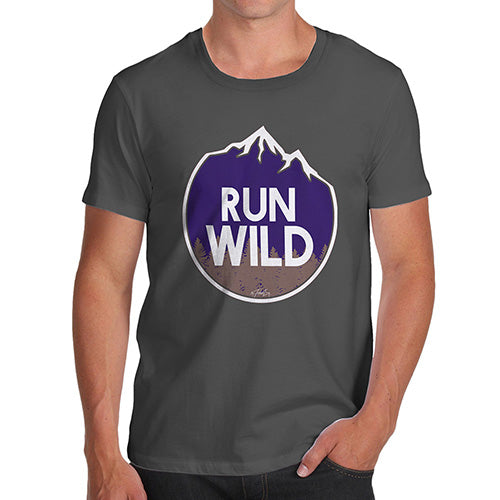 Funny Gifts For Men Run Wild Men's T-Shirt Small Dark Grey