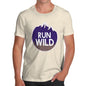 Funny T Shirts For Dad Run Wild Men's T-Shirt Small Natural