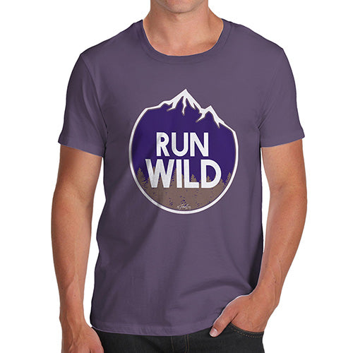 Funny Gifts For Men Run Wild Men's T-Shirt Small Plum