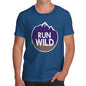 Funny T-Shirts For Men Run Wild Men's T-Shirt X-Large Royal Blue