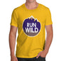 Funny T-Shirts For Men Sarcasm Run Wild Men's T-Shirt X-Large Yellow