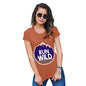 Womens Humor Novelty Graphic Funny T Shirt Run Wild Women's T-Shirt X-Large Orange