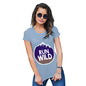 Womens Funny T Shirts Run Wild Women's T-Shirt Small Sky Blue