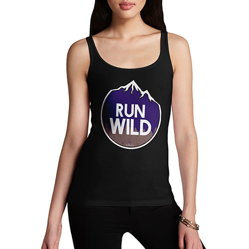 Funny Tank Tops For Women Run Wild Women's Tank Top Small Black