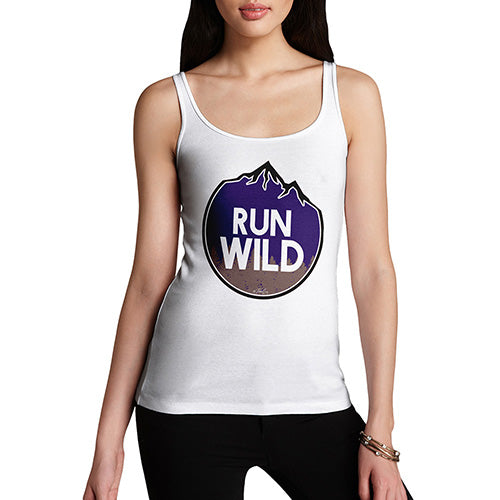 Funny Gifts For Women Run Wild Women's Tank Top Large White