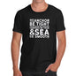 Mens Funny Sarcasm T Shirt May Your Sea Be Smooth Men's T-Shirt Large Black