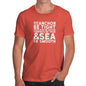 Funny T-Shirts For Men May Your Sea Be Smooth Men's T-Shirt Medium Orange