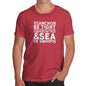 Funny Tshirts For Men May Your Sea Be Smooth Men's T-Shirt Small Red