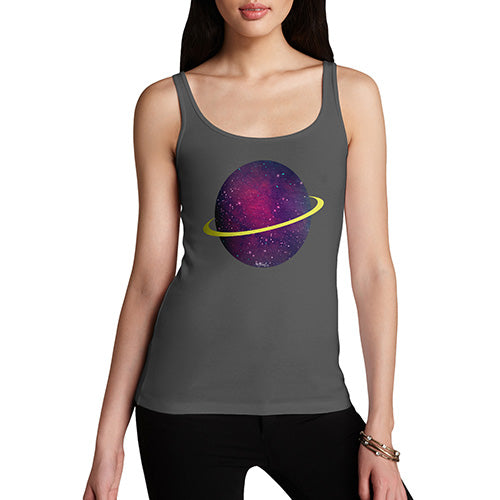 Funny Tank Tops For Women Space Planet Women's Tank Top Large Dark Grey