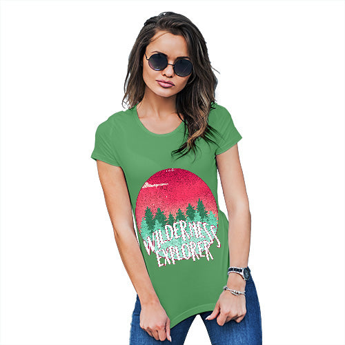 Funny T-Shirts For Women Sarcasm Wilderness Explorer Women's T-Shirt Small Green