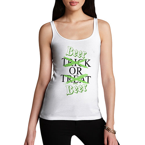 Funny Gifts For Women Beer Or Beer Women's Tank Top Small White