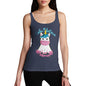 Novelty Tank Top Women Unicorn I Don't Believe In Humans Women's Tank Top X-Large Navy