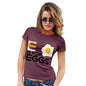 Novelty Gifts For Women E Is For Eggs Women's T-Shirt Small Burgundy