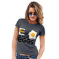 Womens Funny T Shirts E Is For Eggs Women's T-Shirt Large Dark Grey