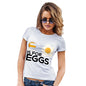 Womens Funny Tshirts E Is For Eggs Women's T-Shirt Small White