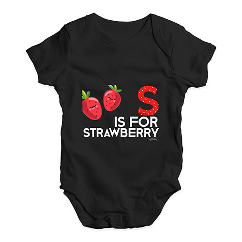 S Is For Strawberry Baby Unisex Baby Grow Bodysuit