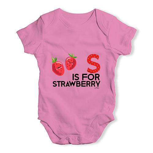 S Is For Strawberry Baby Unisex Baby Grow Bodysuit