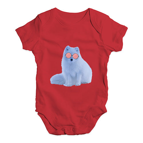 Snow Fox Glasses Baby Unisex Baby Grow Bodysuit