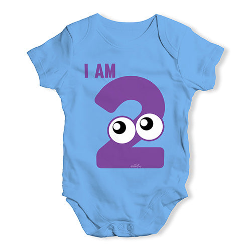 I Am Two Baby Unisex Baby Grow Bodysuit