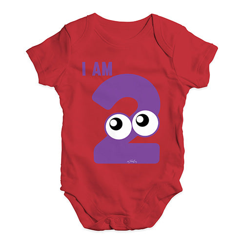 I Am Two Baby Unisex Baby Grow Bodysuit