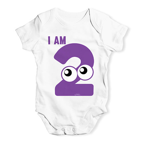 I Am Two Baby Unisex Baby Grow Bodysuit